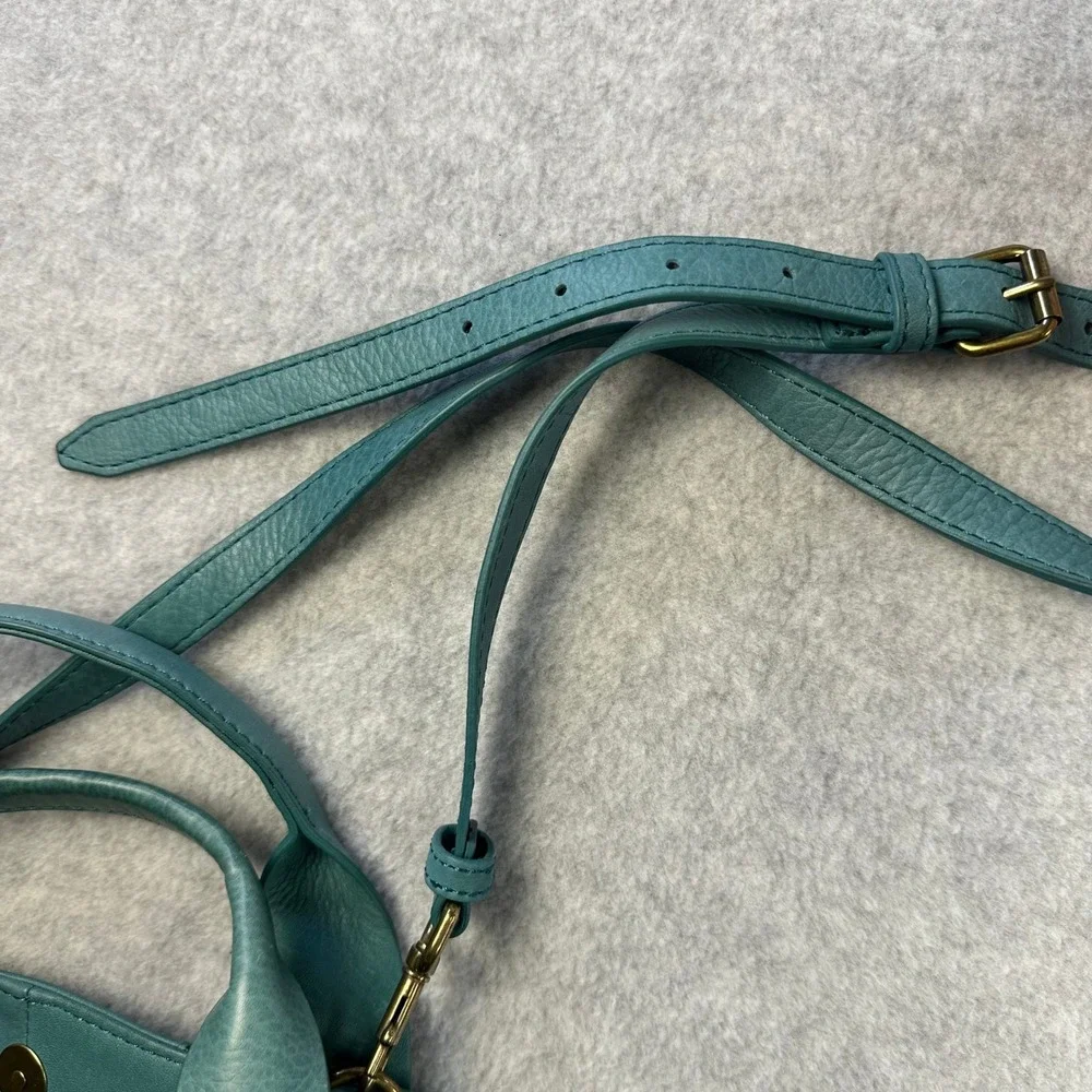 American Leather Co Daiquiri Green Ada Triple Entry Satchel Crossbody Handbag